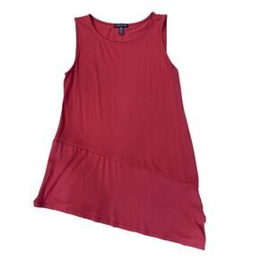 EIleen Fisher Sleeveless top Rust Red Womens SIze Xsmall Asymetrical